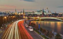 Moscow heavy traffic at peak periods