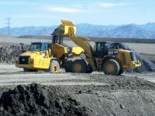 Caterpillar wheeled loader and ADT