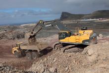 Volvo CE machines on the remote island of St Helena