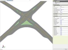 Road design, crossroads junction 