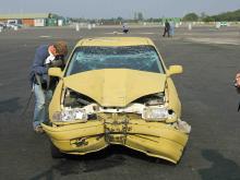 Crash testing of roadside hardware 