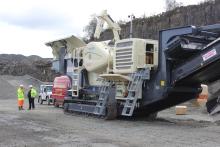 Metso Lokotrack LT120(TM) mobile jaw crusher plant at Northfield Quarry2.jpg