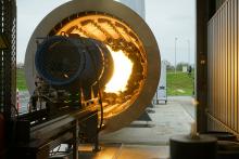 Using renewable fuels today: Benninghoven EVO JET burners can also burn biomass to liquid fuels or wood dust.