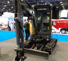 Volvo CE’s reduced tail swing ECR25, a 2.5tonne excavator, was on display at MOVE