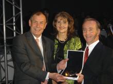 Jean Lalo Sibylle Rpprecht Andrew Graham holding 3rd place 2007 Road Safety Award