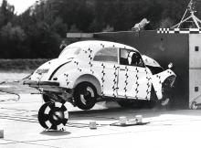 Frontal impact test on beetle 