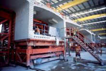 Segments are cast in the purpose built precast yard at the riverside site, using match cast technology