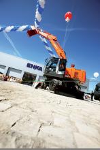 Hitachi excavator on show outsite ENKA branch