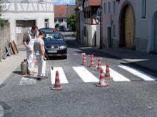 pedestrian lines laid with Viaxi 