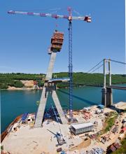 pylon on the Térénez Bridge