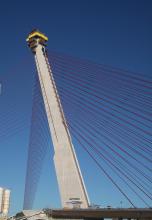 tower of the cable-stayed bridge 