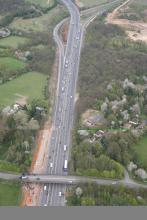 Aerial shot of M25