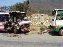 Accident between two buses in Nepal