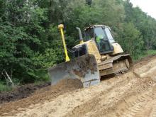 Caterpillar dozer working