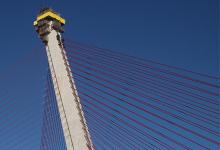 tower of the cable-stayed bridge 