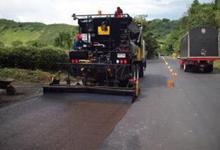 repairing Colombian road 