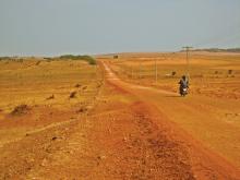 an undeveloped road i Vietnam