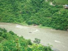 The sabha Khola bridge site