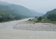 A general view of the arun River Bridge site from upstream