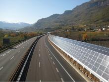 photovoltaic noise barrier  autostrada Brennero Italy