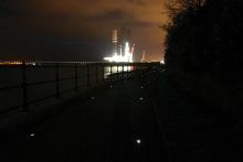 Part of the Dundee Greenways cycle network featuring Astucia SolarLite road studs