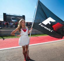 COTA girl on race track