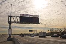 I-105 routes using free flow tolling systems