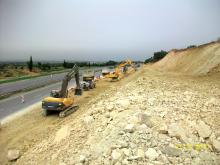 Highway work in Tunisia North Africa