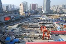 The tunnels going through the city of Wuxi