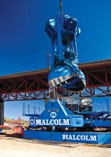 80tonne oscillator machine being used on the Presidio Parkway 