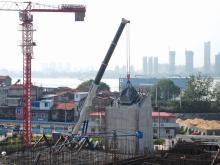 left and right cable saddles for the south anchorage of the Yingwuzhou Bridge