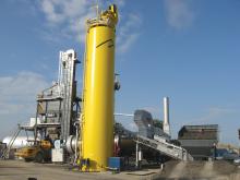 A Benninghoven coal dust storage silo