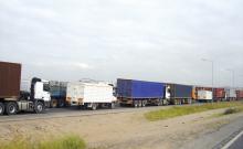 Trucks on Mombasa Road  western Kenya