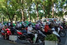 A busy road in Vietnam’s Ho Chi Minh City 