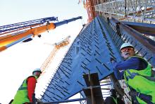 Cranes crucial role in Bosphorus Bridge