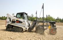 Bobcat and Trimble 3-D grad control system