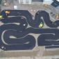 From above, the track shows how manoeuvrable the paver had to be