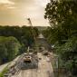 Preparation work was carried out initially for  the West Approach at  the Fern Hollow bridge (Image courtesy of HDR Inc)