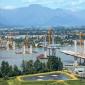 cable-stayed bridge over the Fraser River 