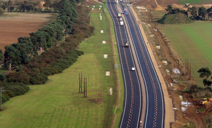 Elveden Memorial New A11 looking north