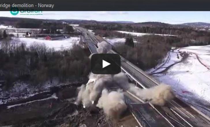 Norwegian bridge demolition 