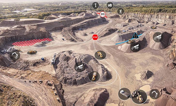 Volvo services connected map | Photo Credit: Volvo CE