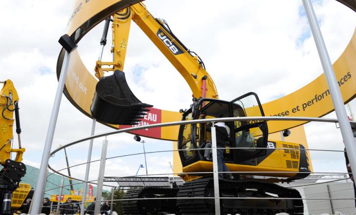 JCB JS210 crawler excavator, live at INTERMAT 2012