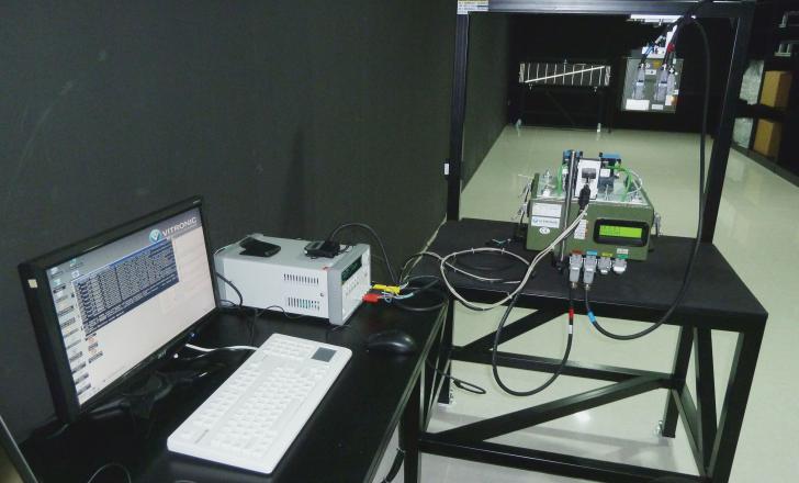 the Vitronic Calibration stand on display in DubaiVitronic Calibration stand