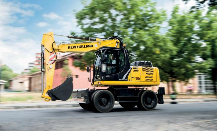 New Holland's B Series wheeled excavator