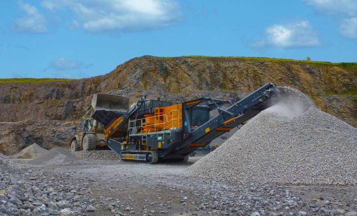 Tesab 1200TC tracked cone crusher