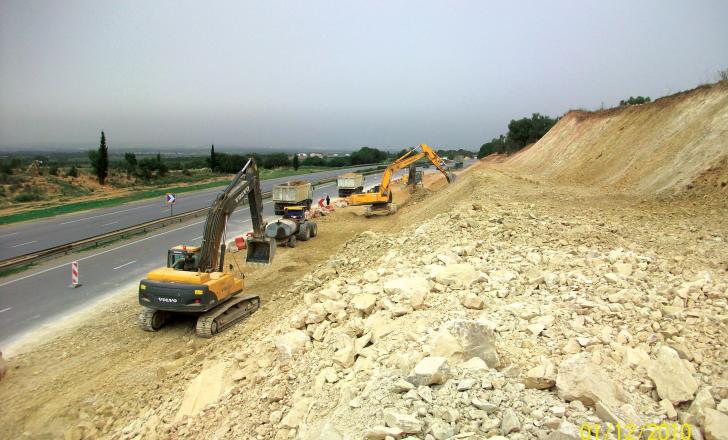 Highway work in Tunisia North Africa